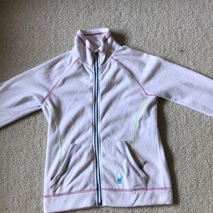 White zip up jacket